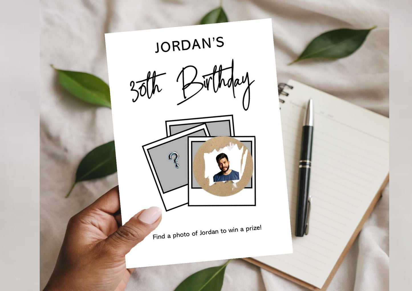 Birthday Face Scratch Card Game: Fun Party Activity for Adults and children