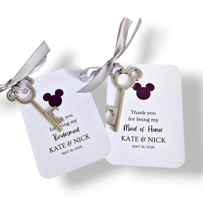 Thank you for being my Bridesmaid, Maid of Honour, Disney inspired Key Bottle Opener I Magical Key I Wedding Keepsake & Guest gift hk88