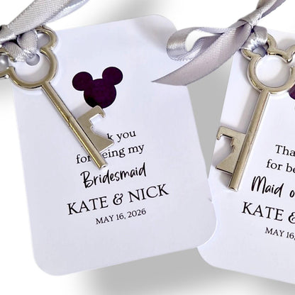 Thank you for being my Bridesmaid, Maid of Honour, Disney inspired Key Bottle Opener I Magical Key I Wedding Keepsake & Guest gift hk88