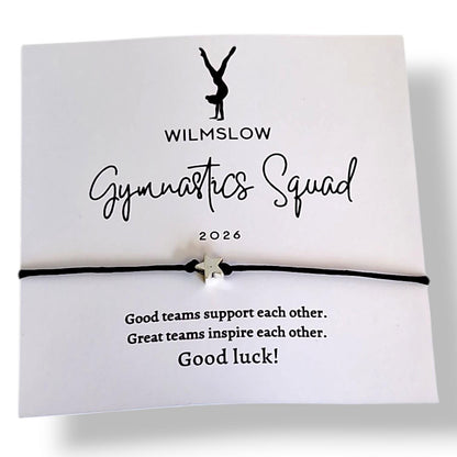 Gymnastics Team Wish Bracelet – Gym Squad Gift, Gymnast Friends & Coaches Custom Sports Gift, Team Bonding , Good luck gift