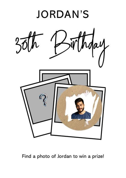 Birthday Face Scratch Card Game: Fun Party Activity for Adults and children