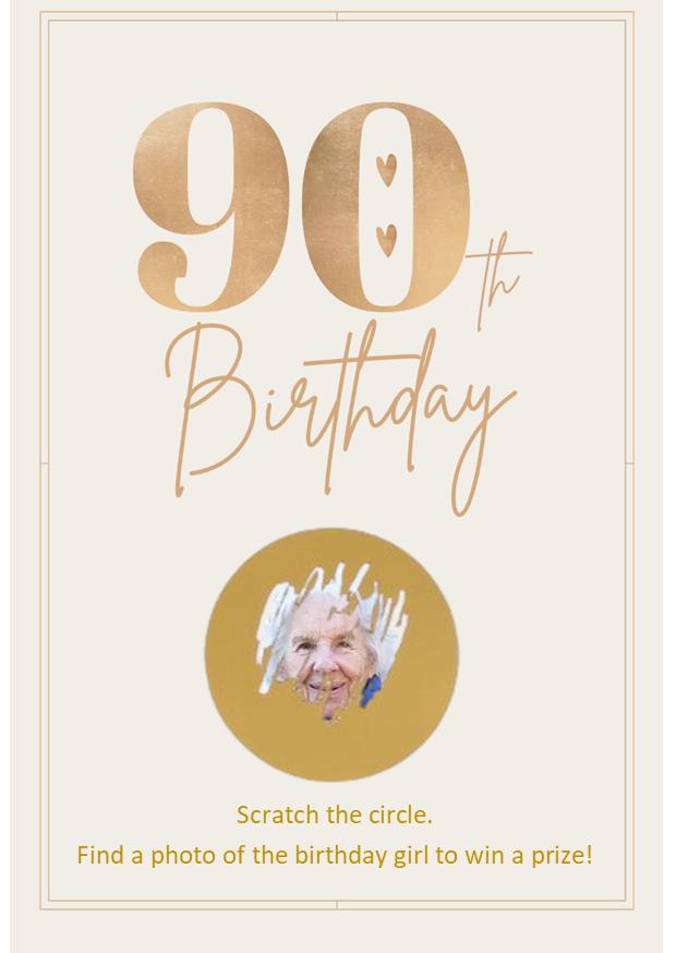 Birthday Face Scratch Card Game: Fun Party Activity for Kids an Adults - Party Game - win a prize!