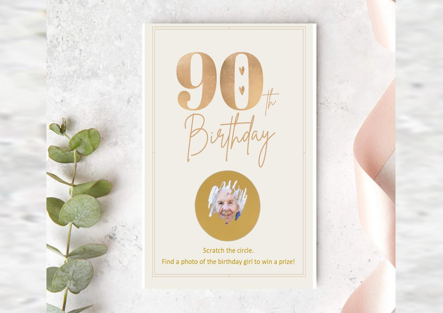 Birthday Face Scratch Card Game: Fun Party Activity for Kids an Adults - Party Game - win a prize!