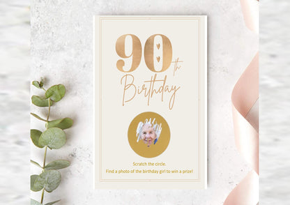 Birthday Face Scratch Card Game: Fun Party Activity for Kids an Adults - Party Game - win a prize!