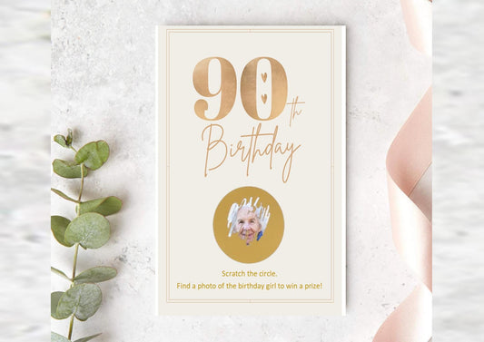 Birthday Face Scratch Card Game: Fun Party Activity for Kids an Adults - Party Game - win a prize!