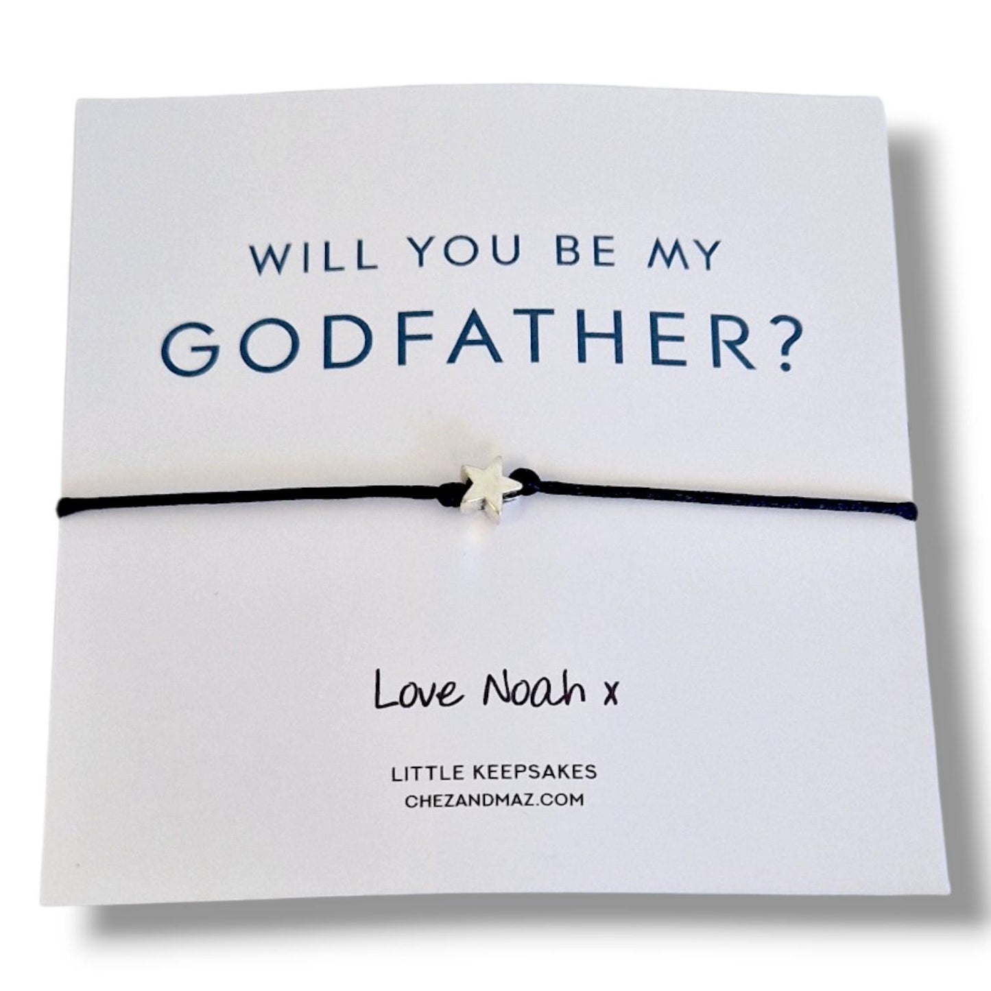 Will you be my  - our Godfather, Personalised, Godfather Bracelet: Charm, Custom Jewellery Gift - Guardian, Godparent