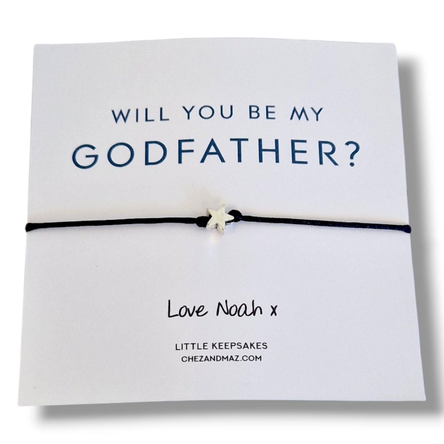 Will you be my  - our Godfather, Personalised, Godfather Bracelet: Charm, Custom Jewellery Gift - Guardian, Godparent