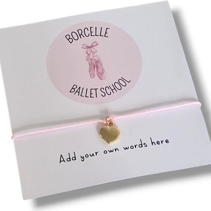 Dance Class, Ballet Academy, Competition, Troupe, Wish Bracelet: Congratulations, End of year, Team gift, Personalised, Bulk
