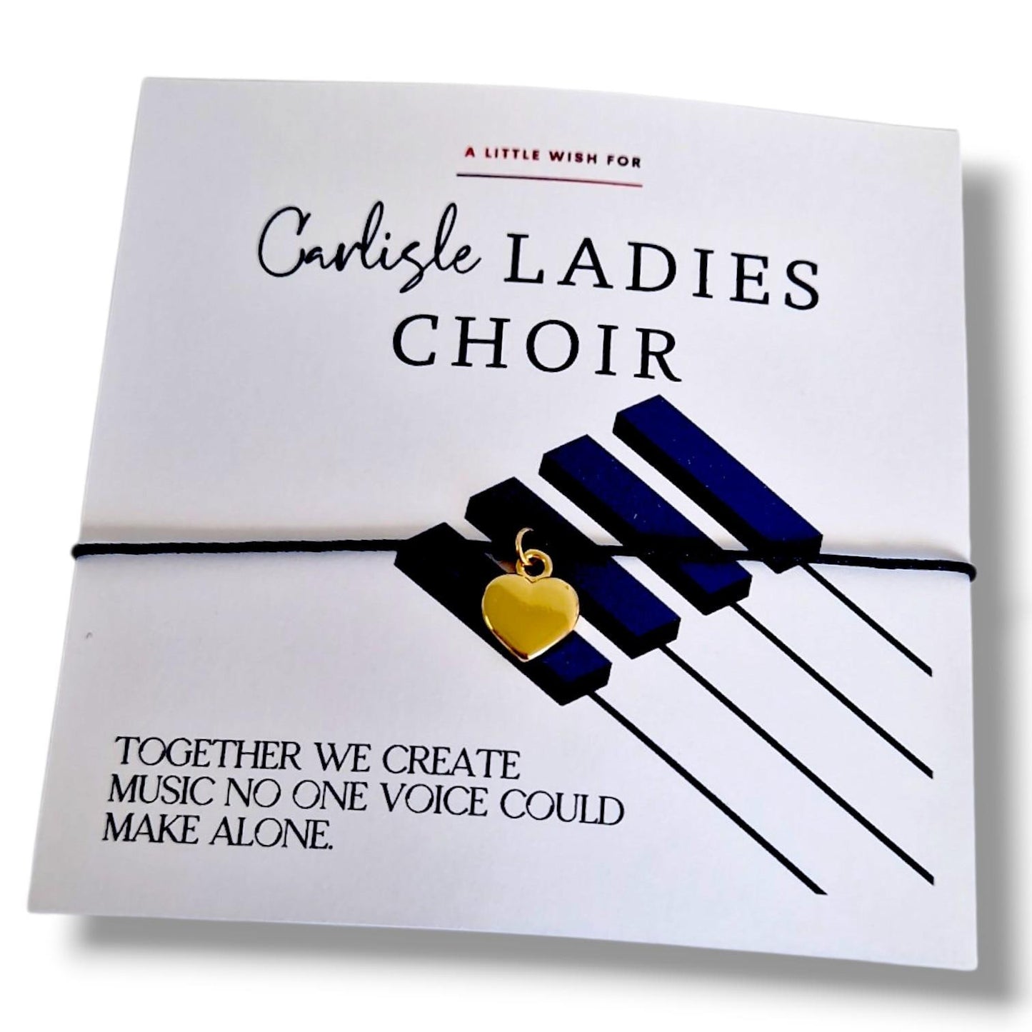Choir Wish Bracelet Gift, Singing Group Thank You Present, Music Teacher Keepsake, End of Year Choir Team Favour Gift