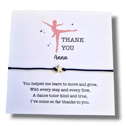 Dance Teacher - Thank you Wish Bracelets - Thank you gift - Birthday - Street  Dance - Friendship Bracelets  I Teachers I  Ballet