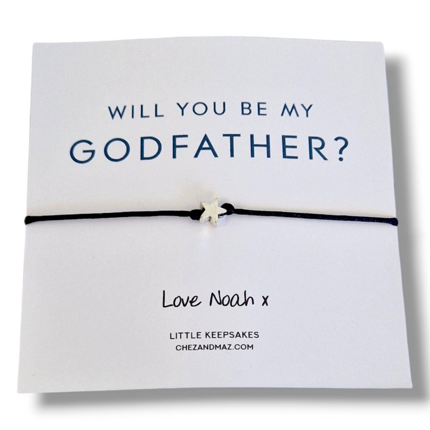 Will you be my  - our Godfather, Personalised, Godfather Bracelet: Charm, Custom Jewellery Gift - Guardian, Godparent