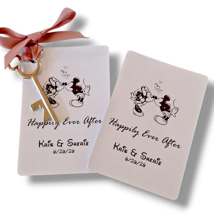 Disney Lovers, Magical Disney Key Bottle Opener, Wedding, Engagement, Anniversary Keepsake & Guest Favour. Happily ever after