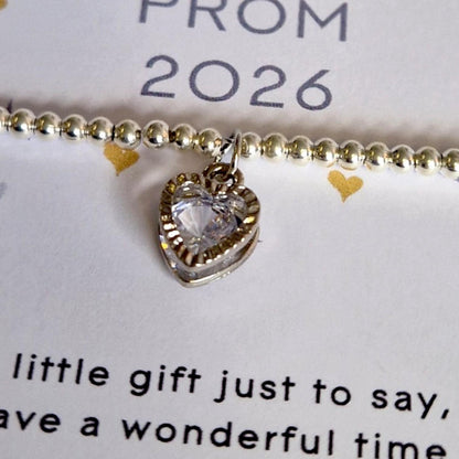 Prom Bracelet Silver Plated for Women, Elegant Crystal Bracelet, Formal Dance Jewelry, Sparkly Teen Accessory