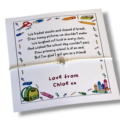 End of Term, class 2026, Wish Bracelet: Student Friendship Gift, Personalised , teacher, friend, student