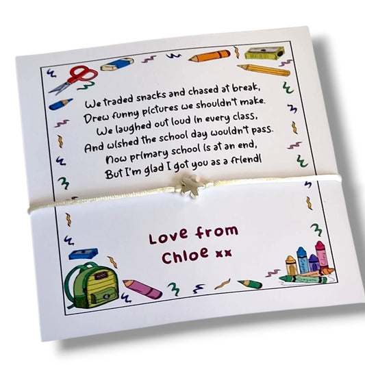 End of Term, class 2026, Wish Bracelet: Student Friendship Gift, Personalised , teacher, friend, student
