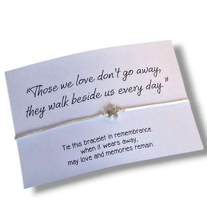 Those we love don't go away, In Loving Memory Wish Bracelet: Sympathy Gift Keepsake