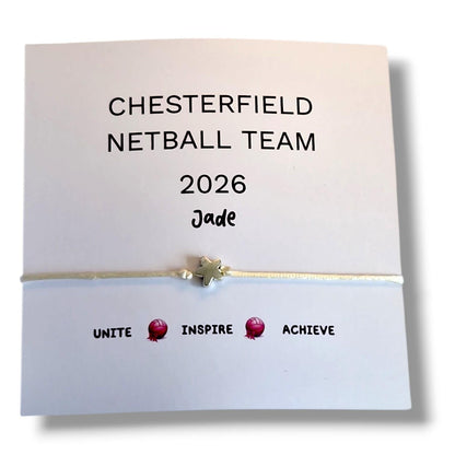 Netball Team Wish Bracelet: Custom Sports Gift, Team Bonding , Match day, Congratulations Gift