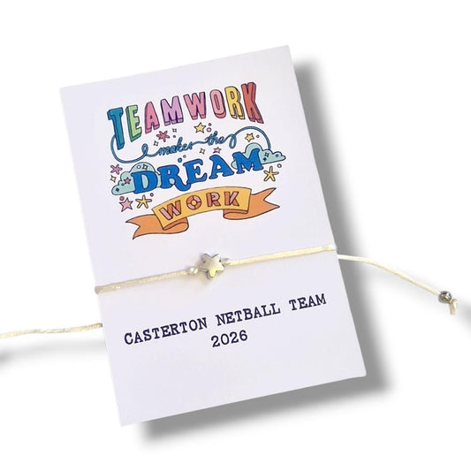 Team Wish Bracelet | Team Gift | Sports Team Bracelet | Good Luck Team Gift | Coach to Team Gift | Team Keepsake | End of Season Gift