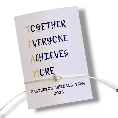 Team Wish Bracelet | Team Gift | Sports Team Bracelet | Good Luck Team Gift | Coach to Team Gift | Team Keepsake | End of Season Gift