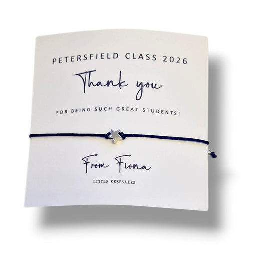 Student thank you good luck, Bracelet, Goodbye, Student Gift | Exam Good Luck Gift | Inspirational Wish Bracelet Class of 2026 - Bulk