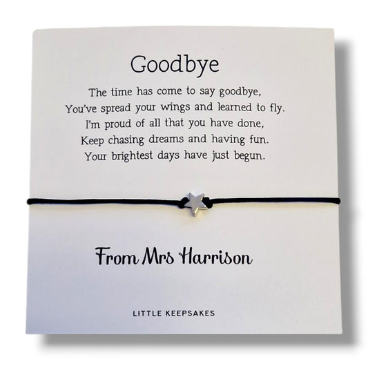 Student Wish Bracelet, Goodbye, Student Gift | Exam Good Luck Gift | Inspirational Wish Bracelet Class of 2026 - Bulk