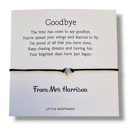 Student Wish Bracelet, Goodbye, Student Gift | Exam Good Luck Gift | Inspirational Wish Bracelet Class of 2026 - Bulk