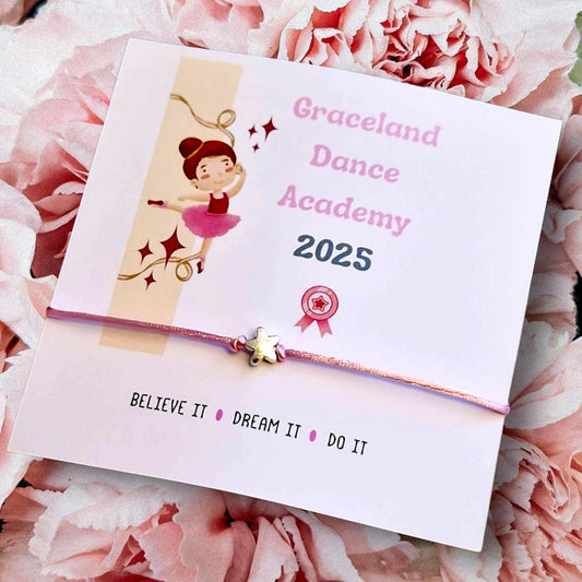 Personalised Dance Class  Ballet I Dance Academy I Dance School I Wish Bracelets I Class 2025 I Well done I Friendship Bracelets DN5