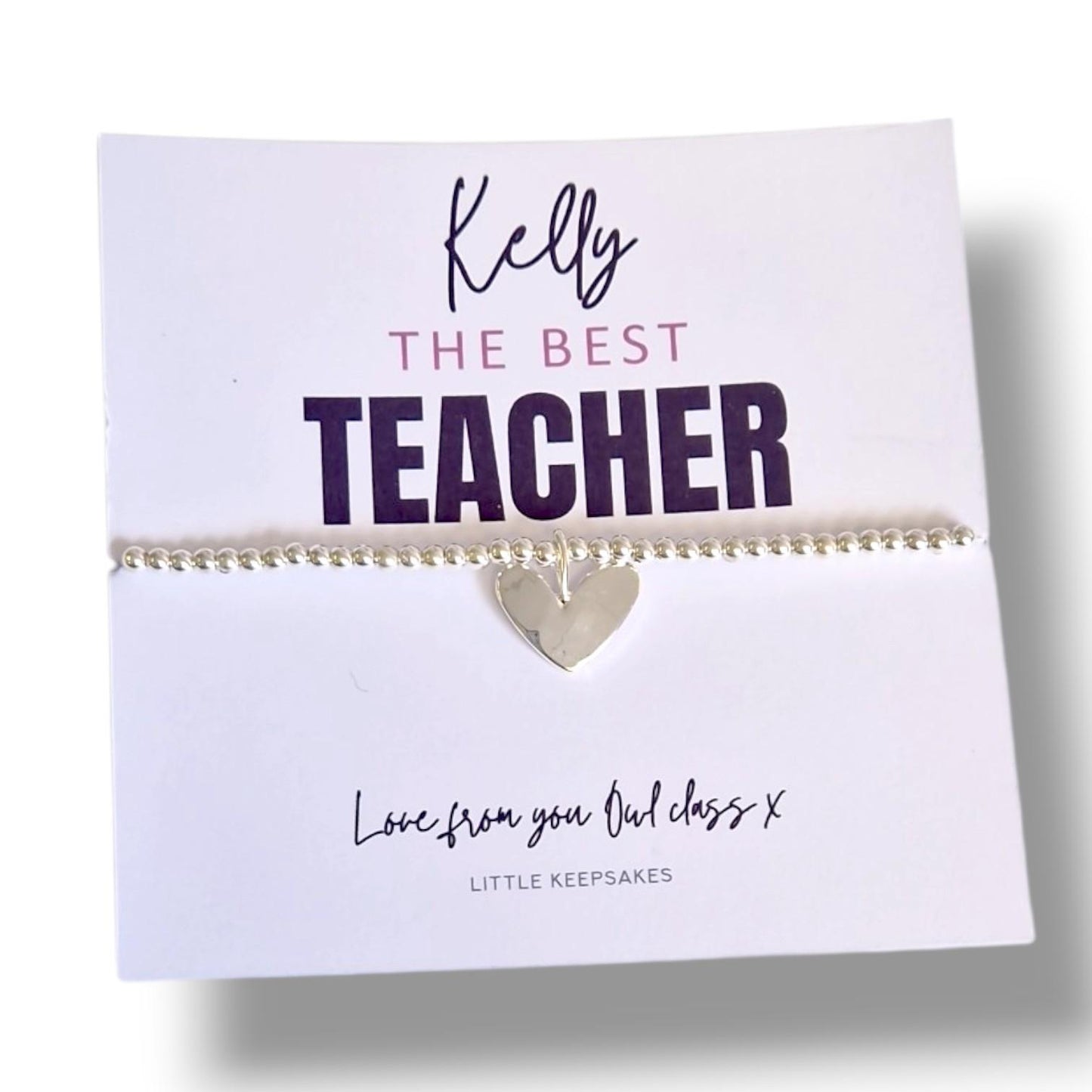 Best Teacher End of Year Gift, Christmas, Leaving School I Thank You Gift Teacher I End of Term I Silver Plated  Bracelet Appreciation