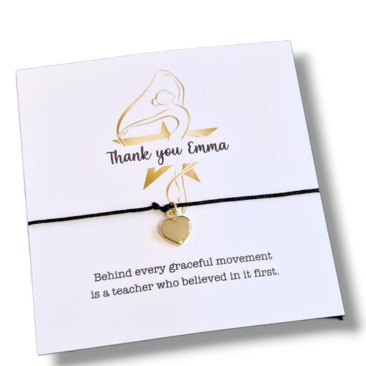 Dance Teacher - Thank you Wish Bracelets - Thank you gift - Birthday - Street  Dance - Friendship Bracelets  I Teachers I  Ballet