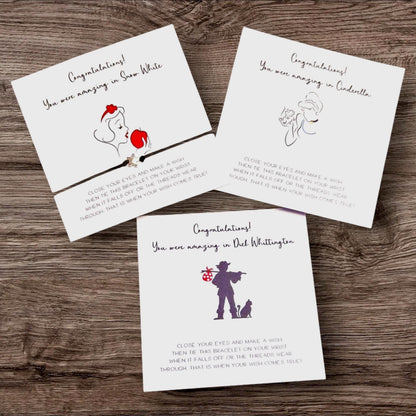BULK Pantomime Participation Congratulations I Thank you Wish Bracelet | Bulk Gifting I Wish Bracelet I Charm Bracelet String Bracelet I P2