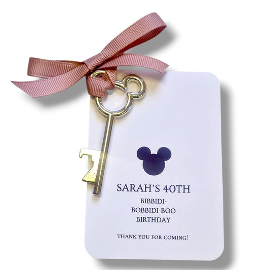 Bibbidi Bobbidi Boo Keychains & Tags, Perfect for Birthday Parties, Princess Birthdays, Party Favours and Birthday Gifts
