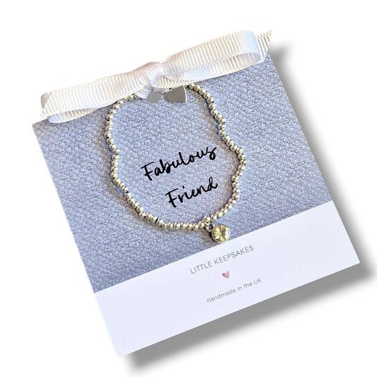 Friend Bracelet, Personalised Silver Plated Heart Charm Birthday
