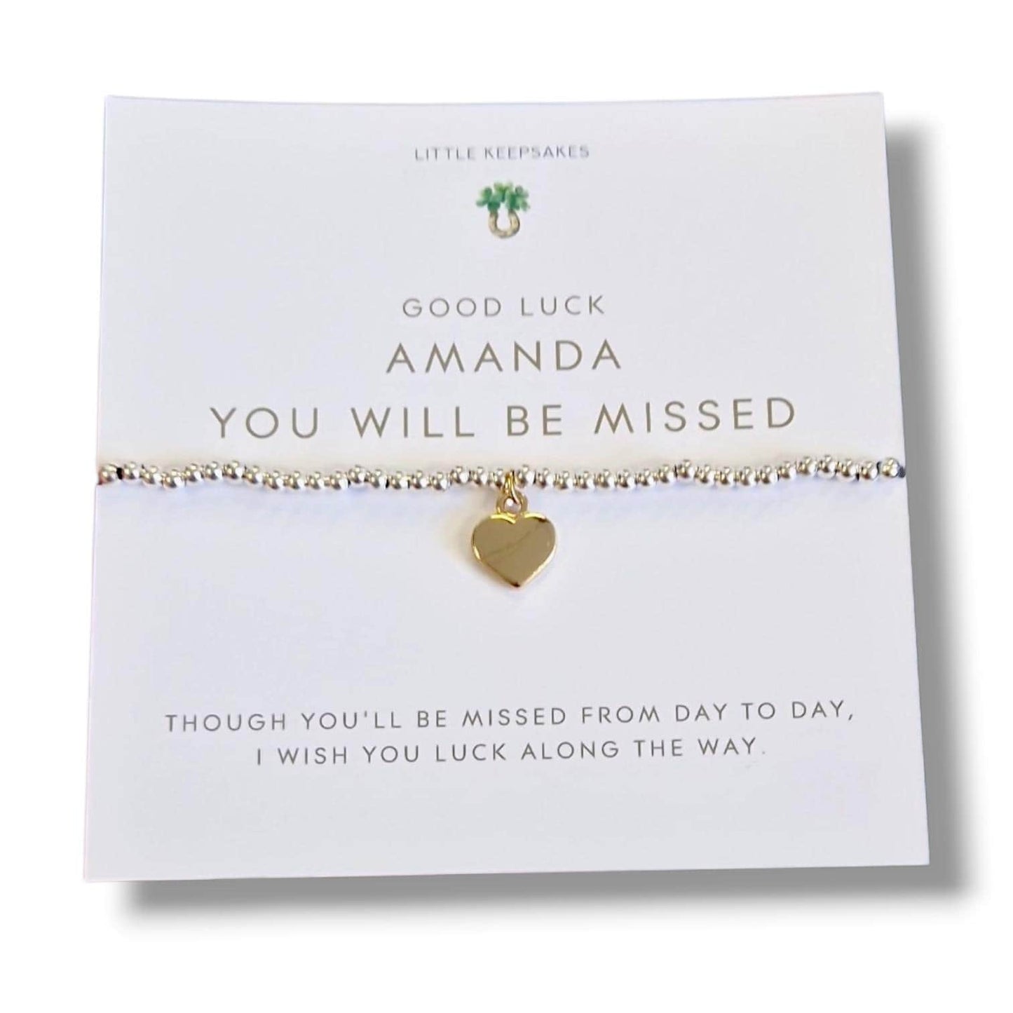 Leaving Gift, You Will Be Missed, Personalised Silver Plated Charm Bracelet, leaving job, retirement, moving on