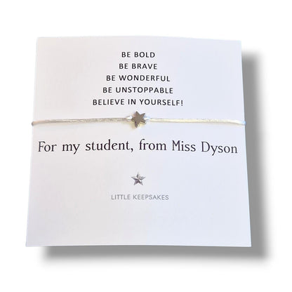 Student Bracelet | Student Gift | Exam Good Luck Gift | Inspirational Wish Bracelet Class of 2026 - Bulk - Gift from teacher