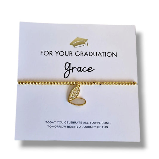 Graduation Bracelet, Graduate Gift, Class of 2026 Bracelet, Congratulations Graduate, University Graduation Jewellery