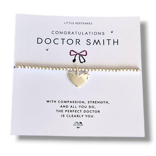 Doctor Graduation Bracelet | Medical School Graduation Gift | Silver Plated Bracelet | New Doctor Gift | Graduation Keepsake | NHS Doctor