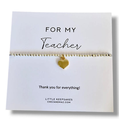 Teacher Thank You Gift: Charm Bracelet - Dance, Lecturer - Coach, SEN, Teaching Assistant-Nursery