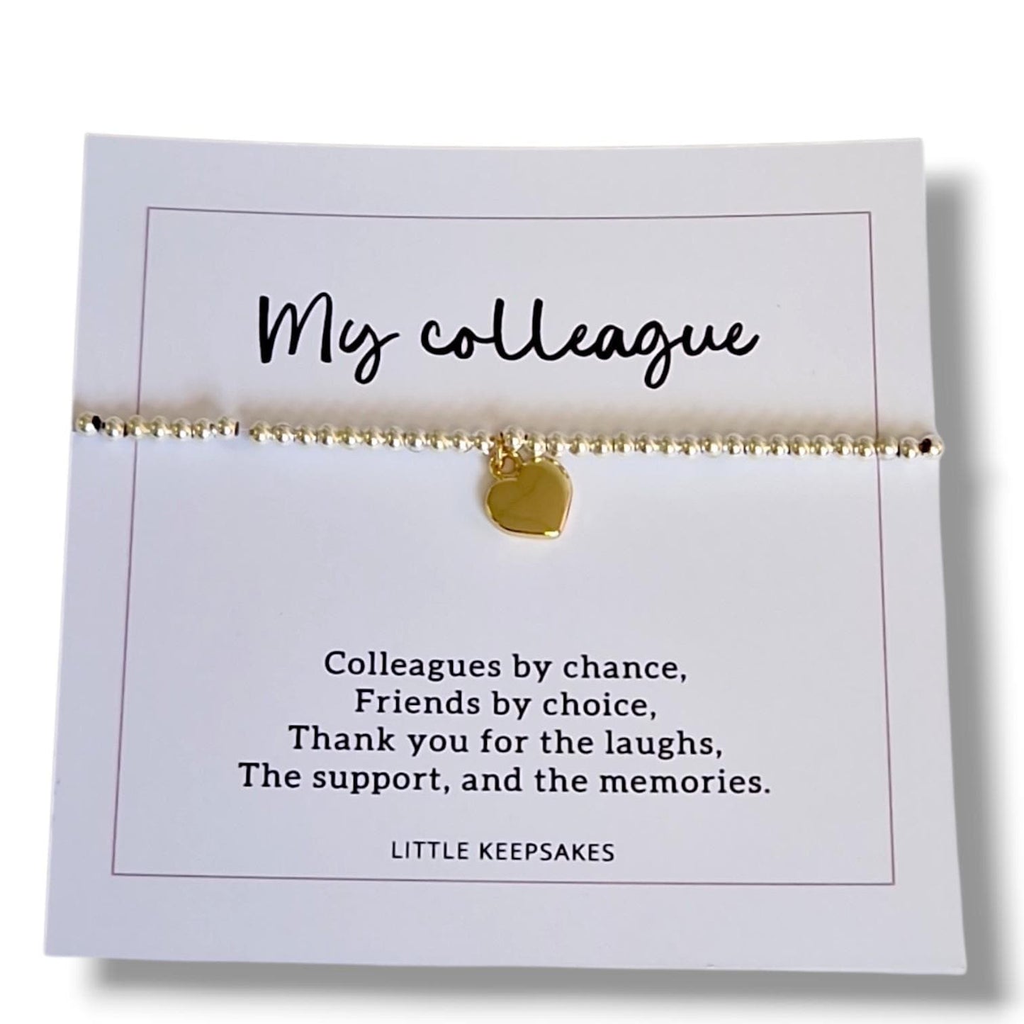 Colleagues Silver-Plated Heart Bracelet: Friendship Gift- Colleagues by chance, team mate, work bestie gift- col77 2