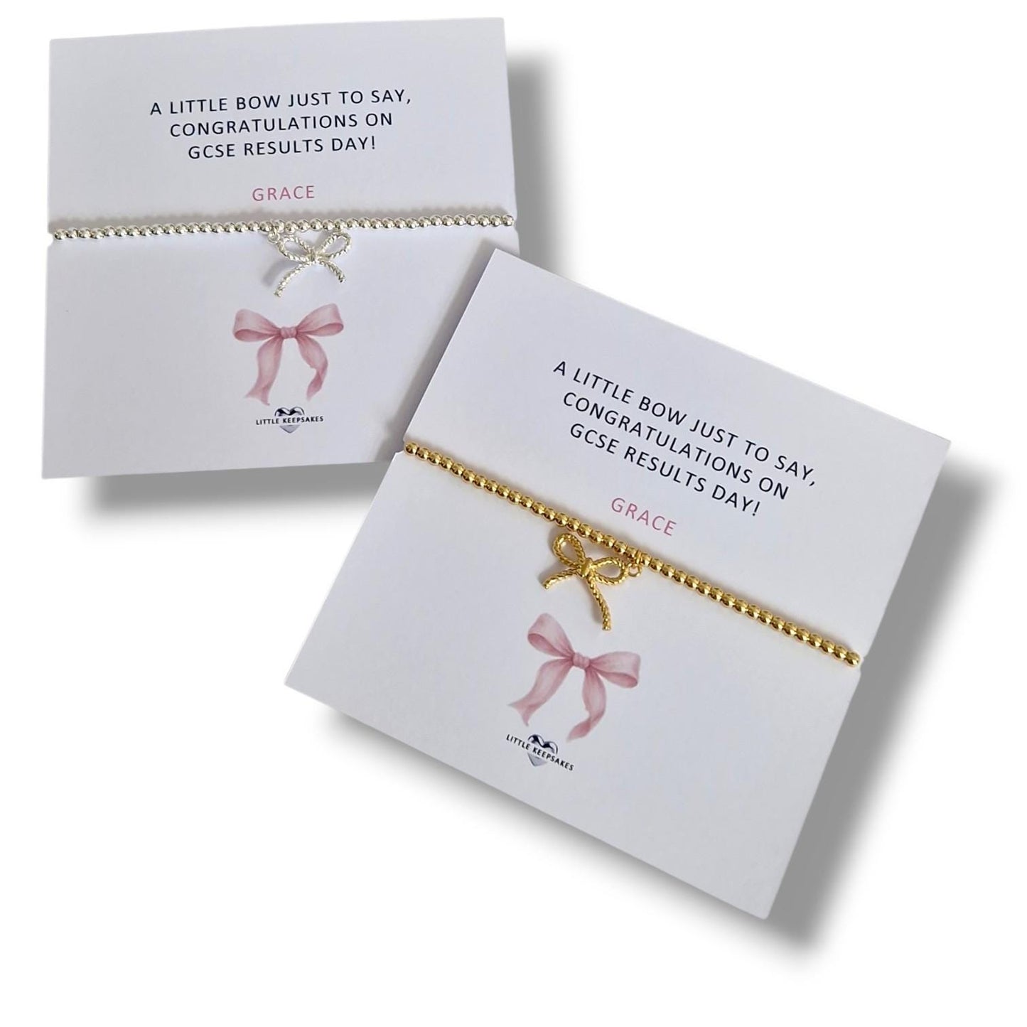 GCSE Congratulations Bracelet, Passed GCSE Gift, Exam Success Gift, Little Bow  Bracelet, Well Done Gift, Student Gift, Handmade UK