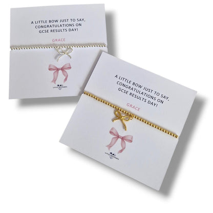 GCSE Congratulations Bracelet, Passed GCSE Gift, Exam Success Gift, Little Bow  Bracelet, Well Done Gift, Student Gift, Handmade UK