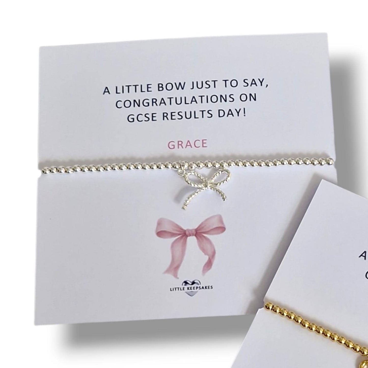 GCSE Congratulations Bracelet, Passed GCSE Gift, Exam Success Gift, Little Bow  Bracelet, Well Done Gift, Student Gift, Handmade UK