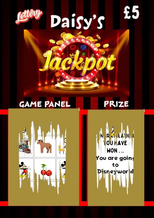 Personalised Scratch to Reveal Holiday Ticket: Surprise Holiday, Present, Gift, Christmas, Birthday, Disney inspired