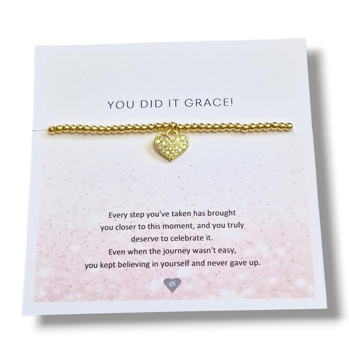 You Did It Exam Success - GCSE - A levels Silver Plated Graduation Bracelet: Motivational Keepsake