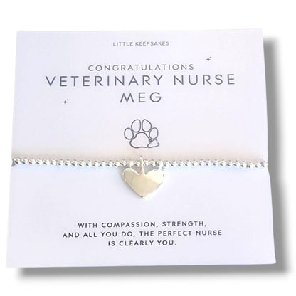 Veterinary Nurse Graduation Bracelet | Vet Nurse Gift | Veterinary Nursing Student | Registered Veterinary Nurse Keepsake | RVN Present