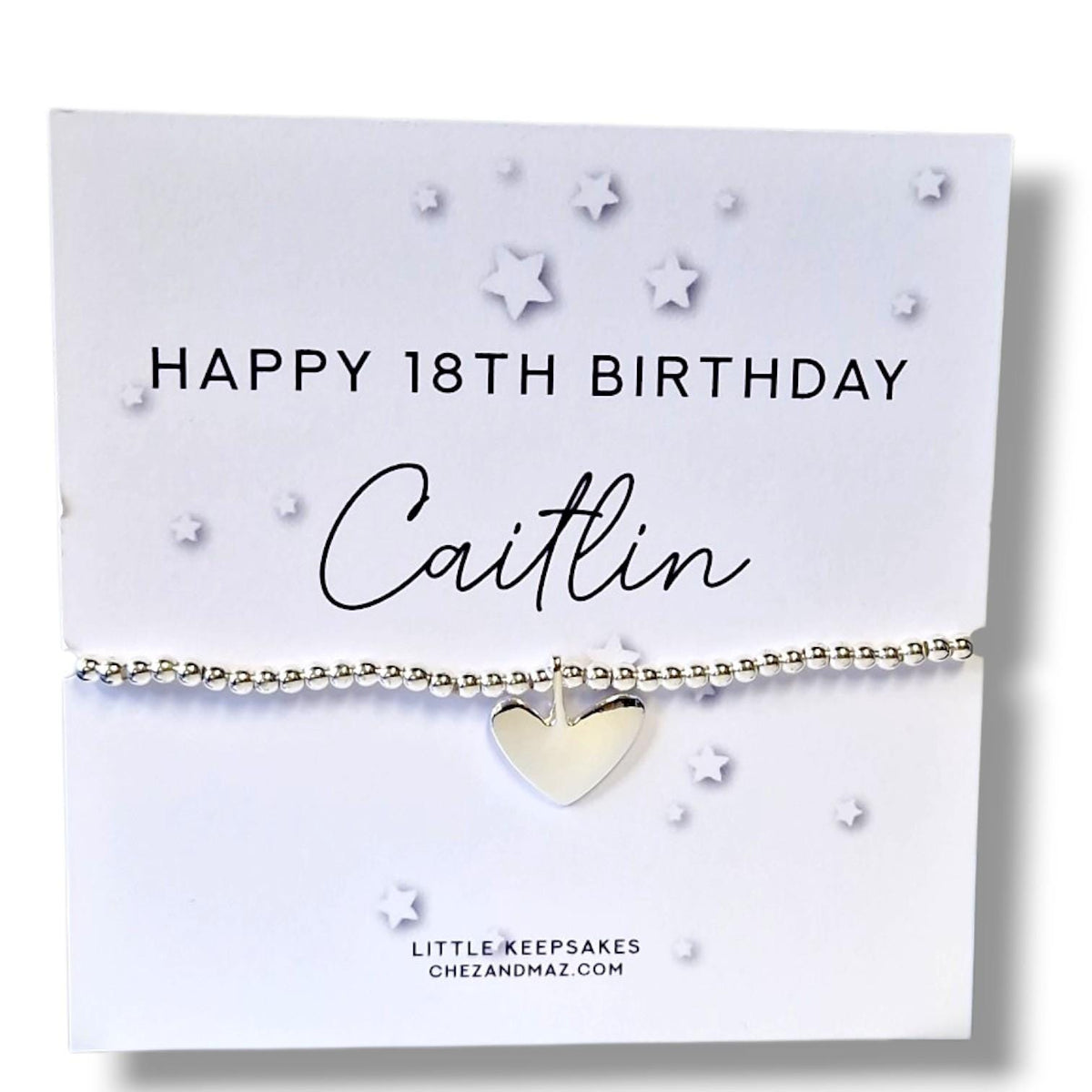 18th Birthday Bracelet, Eighteenth Birthday Gift, 18th Birthday Jewellery, Silver Plated Heartb Bracelet, 18th Birthday, Milestone Gift