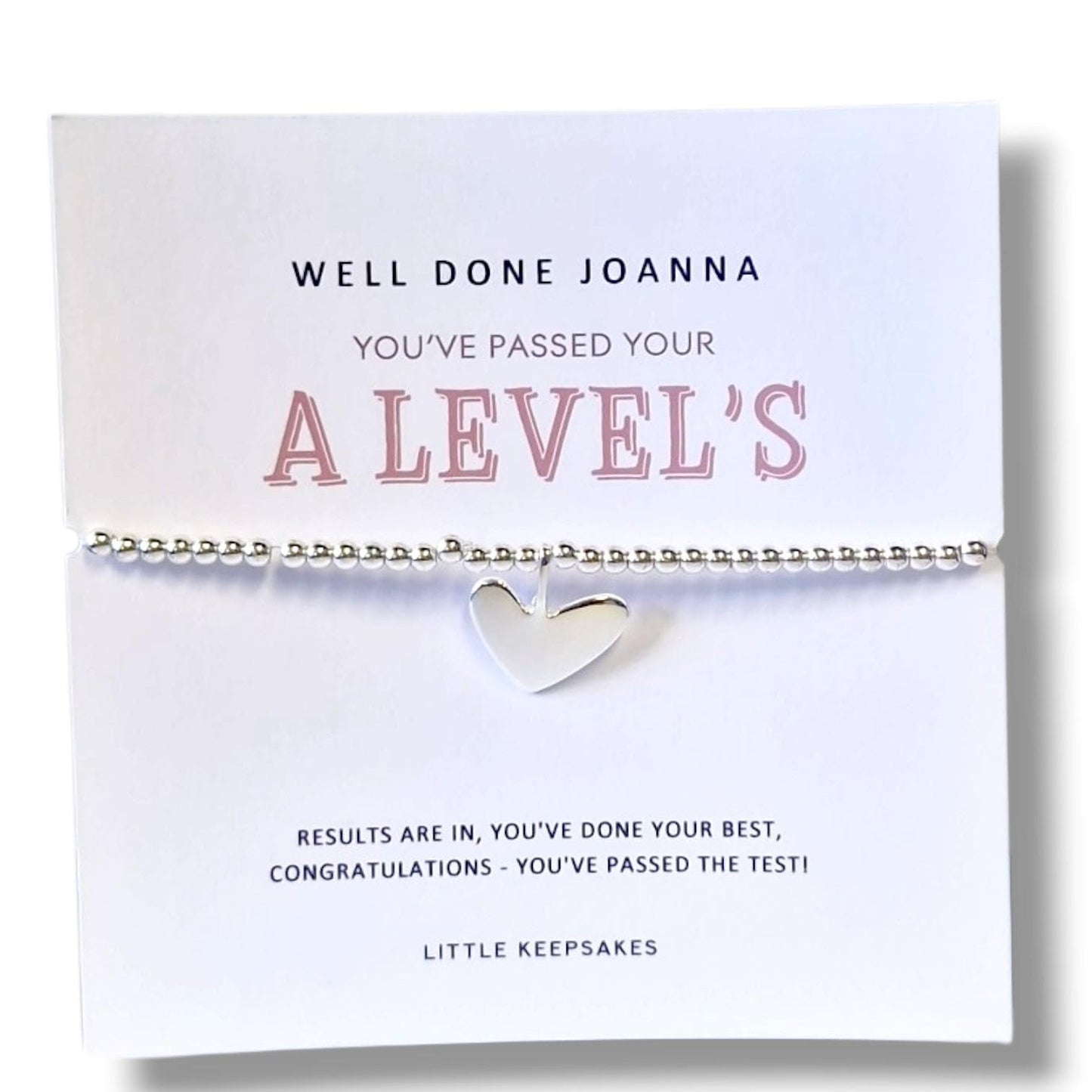 Passed Exams Bracelet | GCSE, BTEC & A Level Gift | Congratulations Charm Bracelet | Good Luck Jewellery | Exam Results, Student Keepsake
