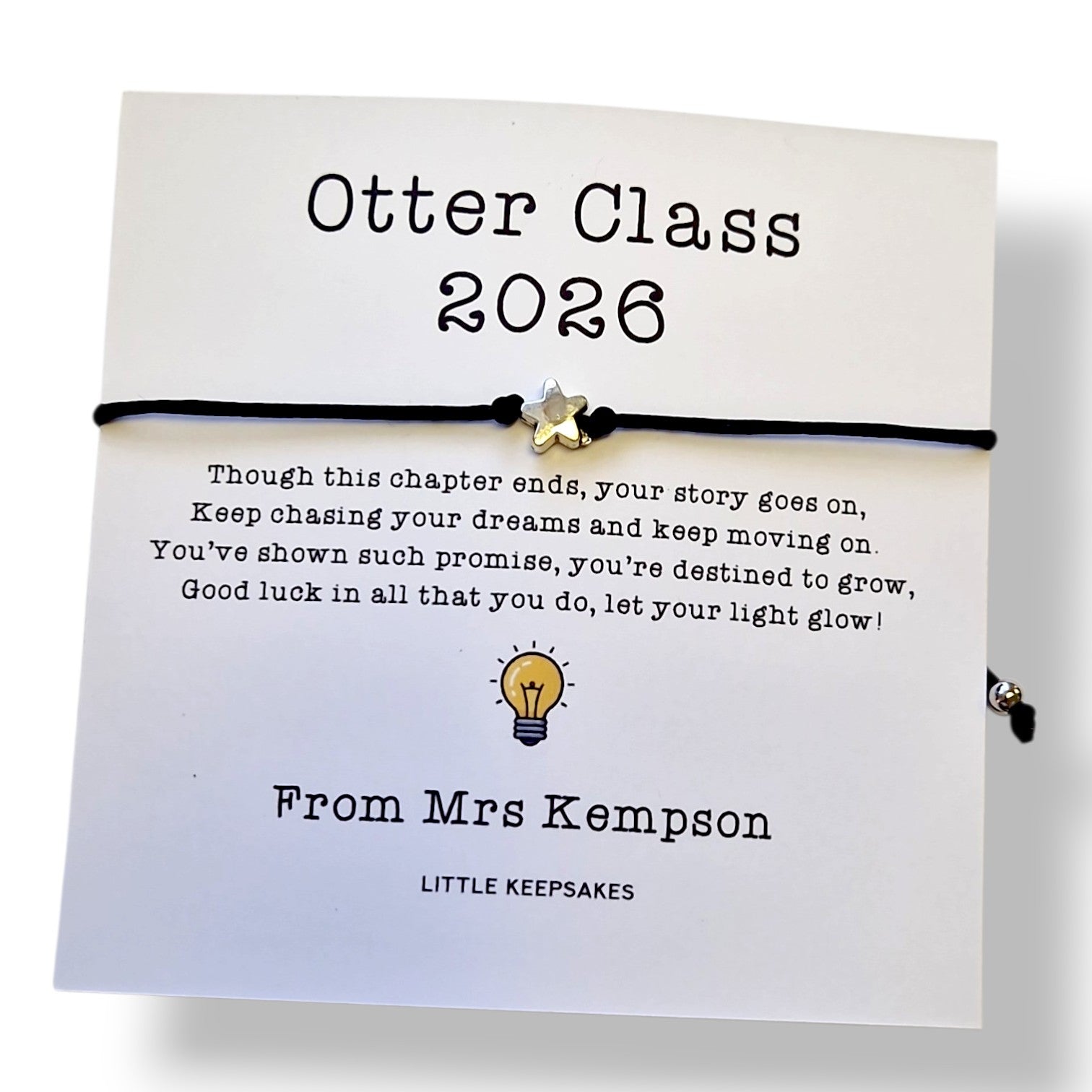 Student Wish Bracelet | Student Gift | Exam Good Luck Gift | Inspirational Wish Bracelet Class of 2026 - Bulk