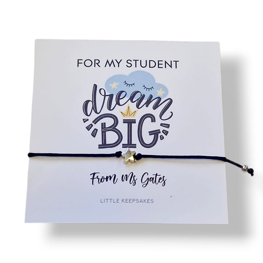 Student Wish Bracelet | Student Gift | Exam Good Luck Gift | Inspirational Wish Bracelet Class of 2026 - Bulk
